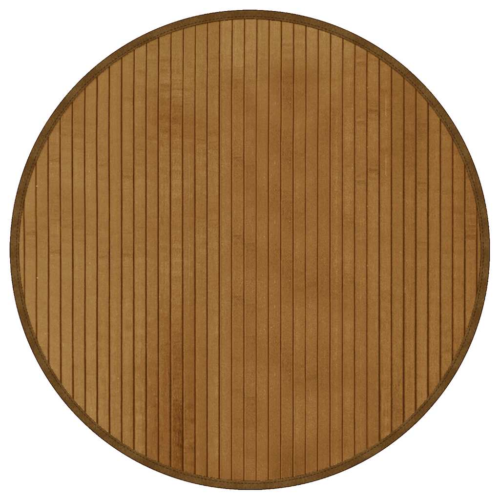 Tappeto Rotondo Marrone 60 cm in Bambù | homemem39