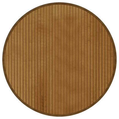 Tappeto Rotondo Marrone 60 cm in Bambù | homemem39