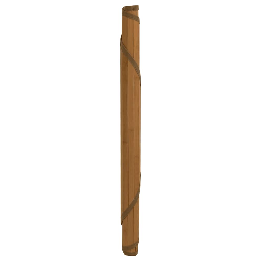 Tappeto Rotondo Marrone 60 cm in Bambù | homemem39