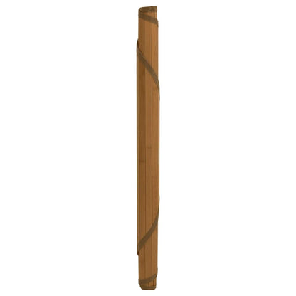 Tappeto Rotondo Marrone 60 cm in Bambù | homemem39