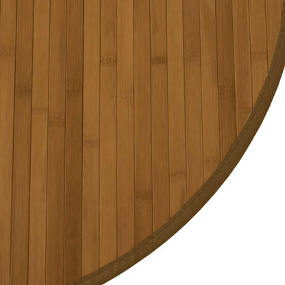 Tappeto Rotondo Marrone 60 cm in Bambù | homemem39