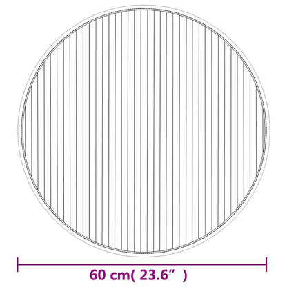 Tappeto Rotondo Marrone 60 cm in Bambù | homemem39