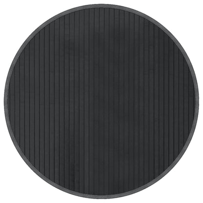 Tappeto Rotondo Grigio 60 cm in Bambù