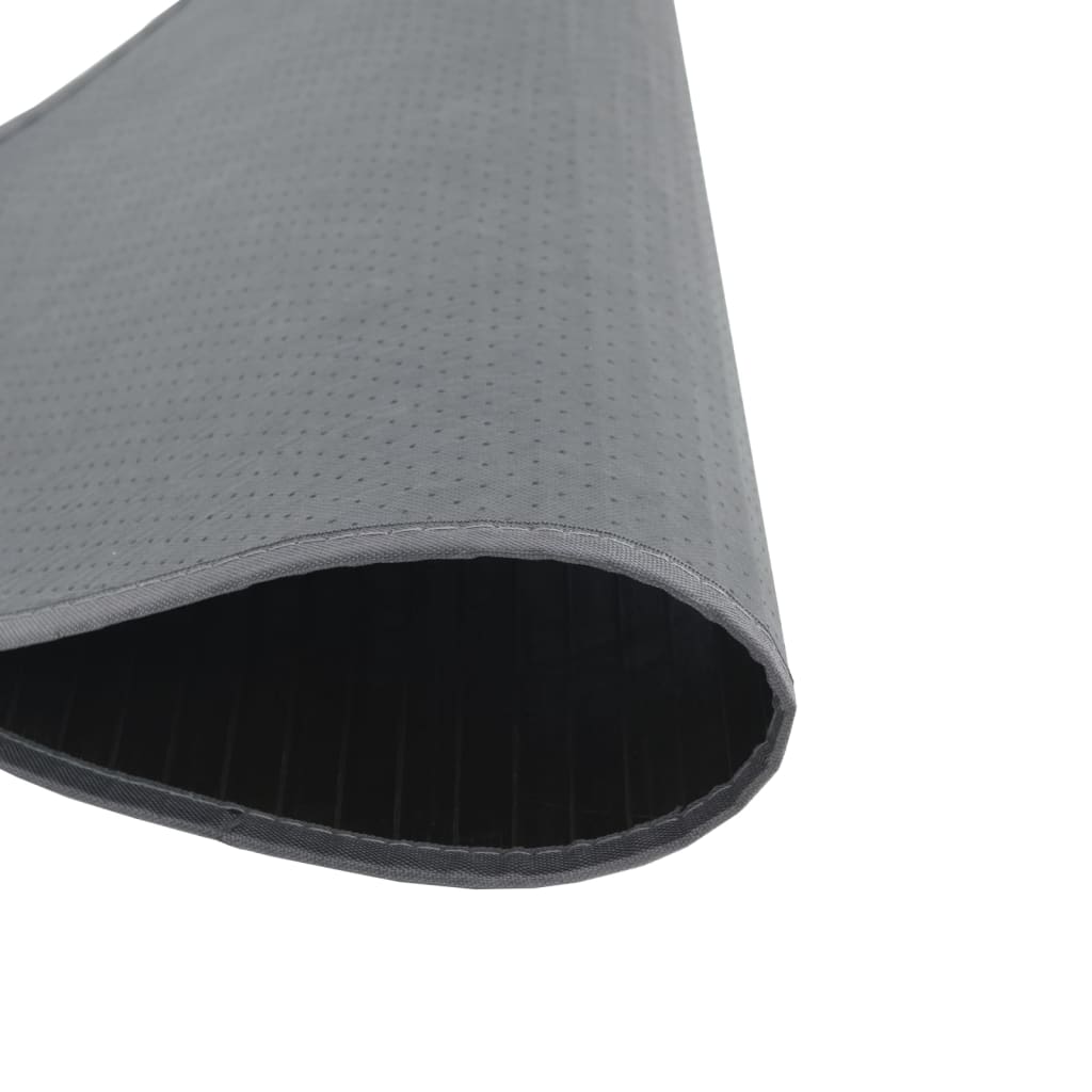 Tappeto Rotondo Grigio 60 cm in Bambù | homemem39