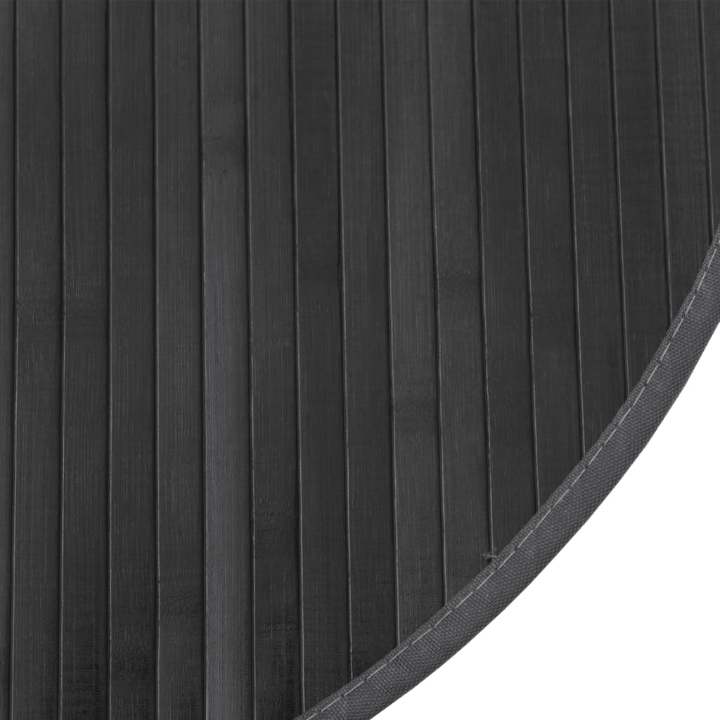 Tappeto Rotondo Grigio 60 cm in Bambù | homemem39