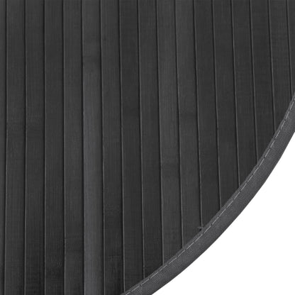Tappeto Rotondo Grigio 60 cm in Bambù | homemem39