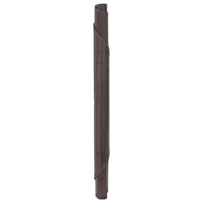 Tappeto Rotondo Marrone Scuro 60 cm in Bambù
