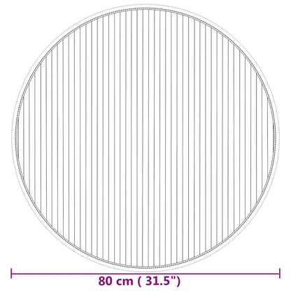 Tappeto Rotondo Naturale 80 cm in Bambù | homemem39