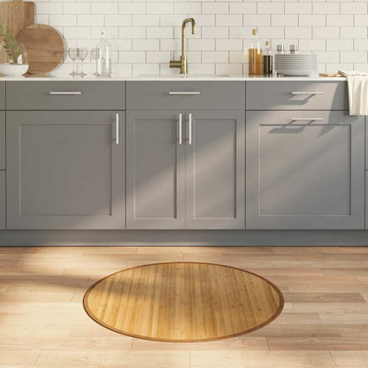 Tappeto Rotondo Naturale 80 cm in Bambù | homemem39