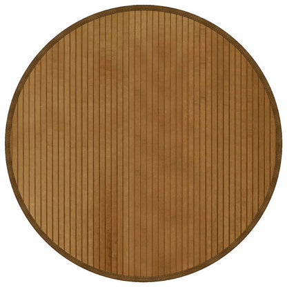 Tappeto Rotondo Marrone 80 cm in Bambù