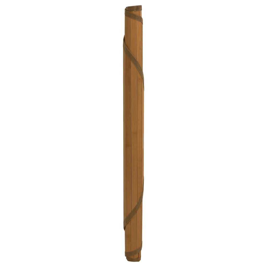 Tappeto Rotondo Marrone 80 cm in Bambù | homemem39
