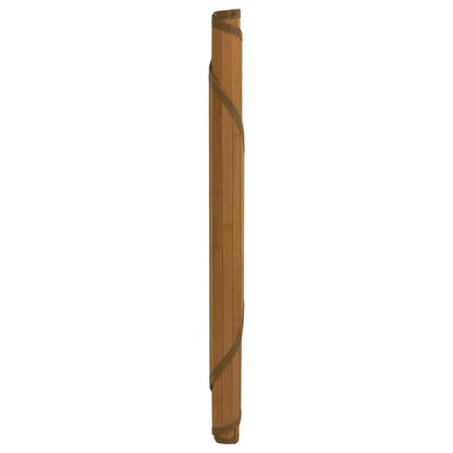 Tappeto Rotondo Marrone 80 cm in Bambù | homemem39