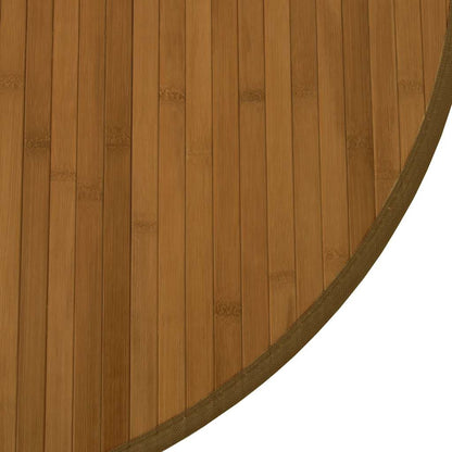 Tappeto Rotondo Marrone 80 cm in Bambù | homemem39