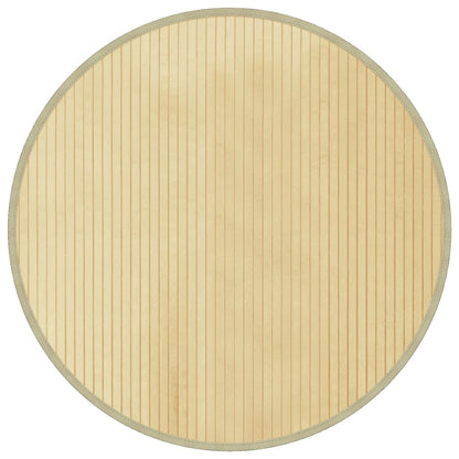 Tappeto Rotondo Naturale Chiaro 80 cm in Bambù | homemem39