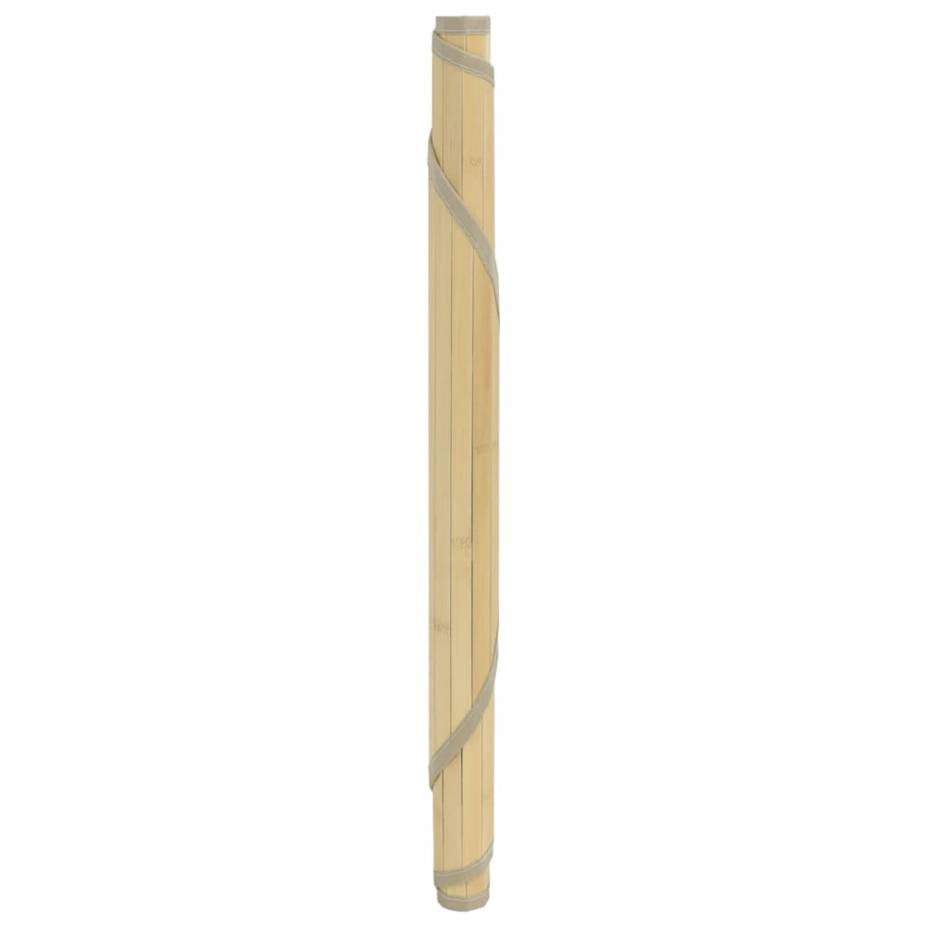 Tappeto Rotondo Naturale Chiaro 80 cm in Bambù | homemem39