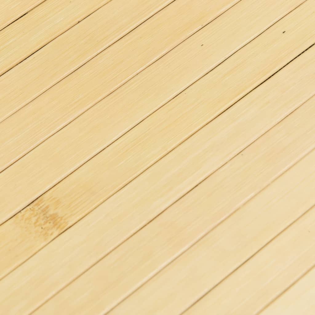 Tappeto Rotondo Naturale Chiaro 80 cm in Bambù | homemem39