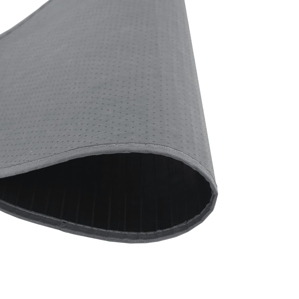 Tappeto Rotondo Grigio 80 cm in Bambù | homemem39