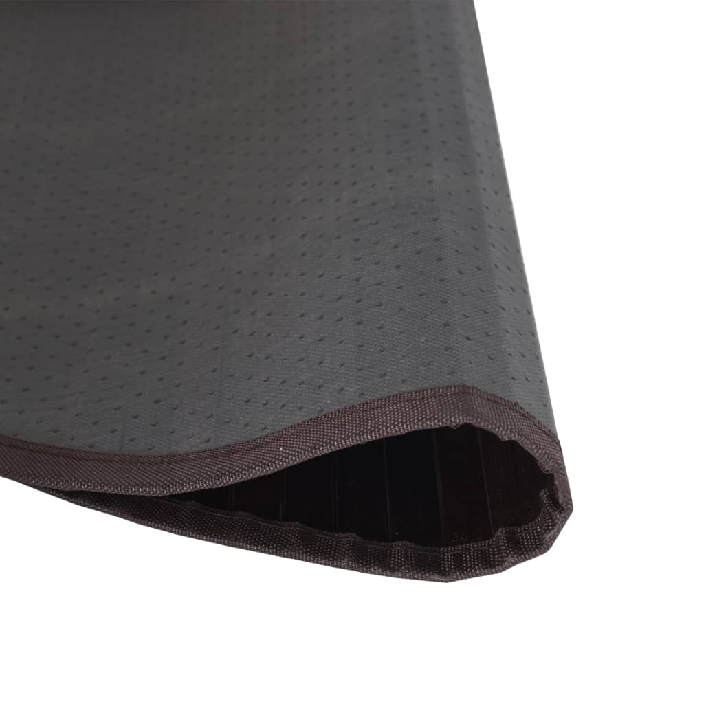 Tappeto Rotondo Marrone Scuro 80 cm in Bambù | homemem39