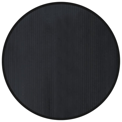 Tappeto Rotondo Nero 100 cm in Bambù | homemem39