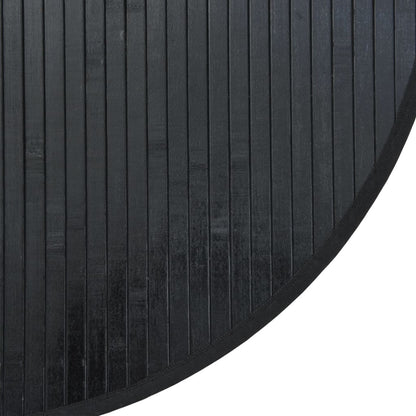 Tappeto Rotondo Nero 100 cm in Bambù | homemem39