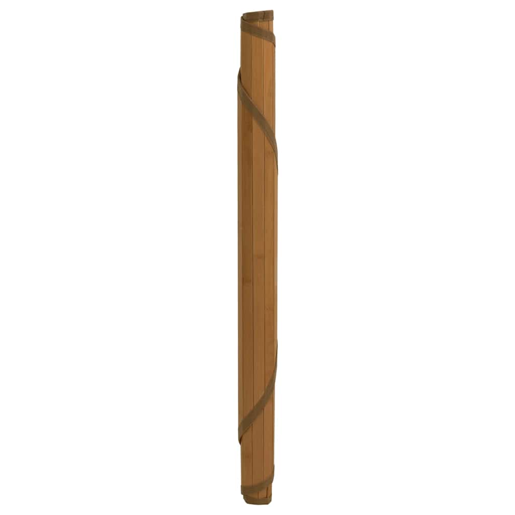 Tappeto Rotondo Marrone 100 cm in Bambù | homemem39