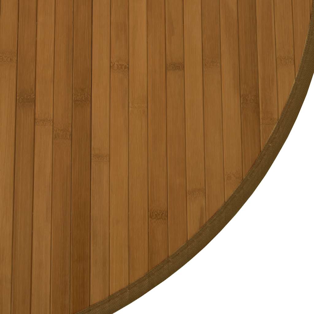 Tappeto Rotondo Marrone 100 cm in Bambù | homemem39