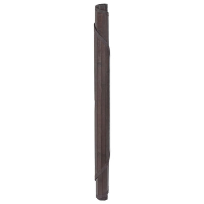 Tappeto Rotondo Marrone Scuro 100 cm in Bambù | homemem39