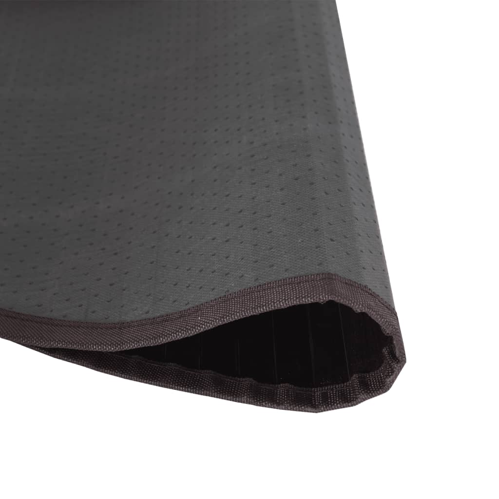 Tappeto Rotondo Marrone Scuro 100 cm in Bambù | homemem39