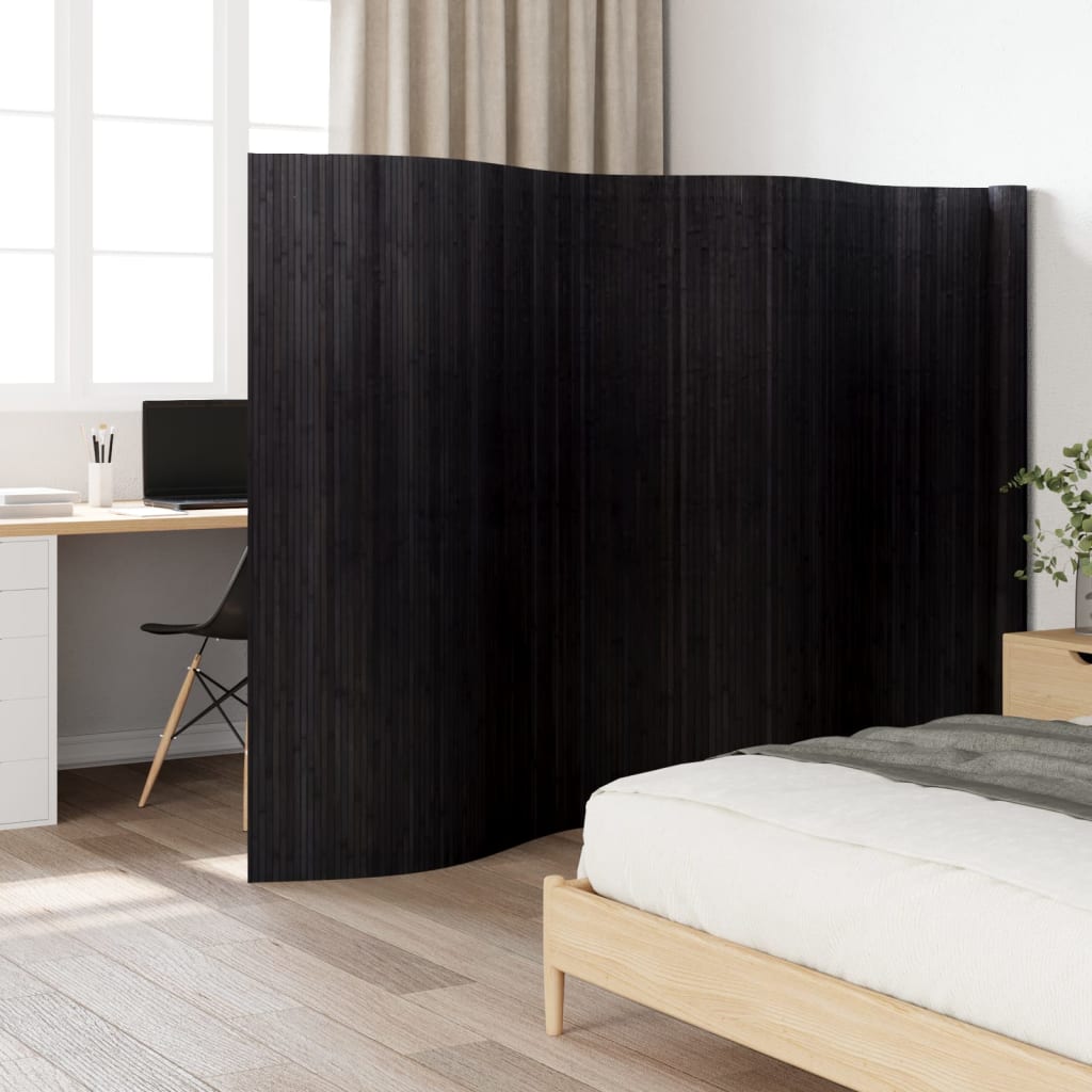 Black Room Divider 165x600 cm in Bamboo