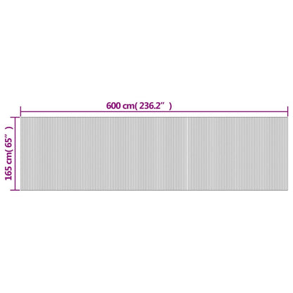 Divisorio Ambienti Marrone Scuro Larghezza 600 cm Altezza 165 cm in Bambù | homemem39
