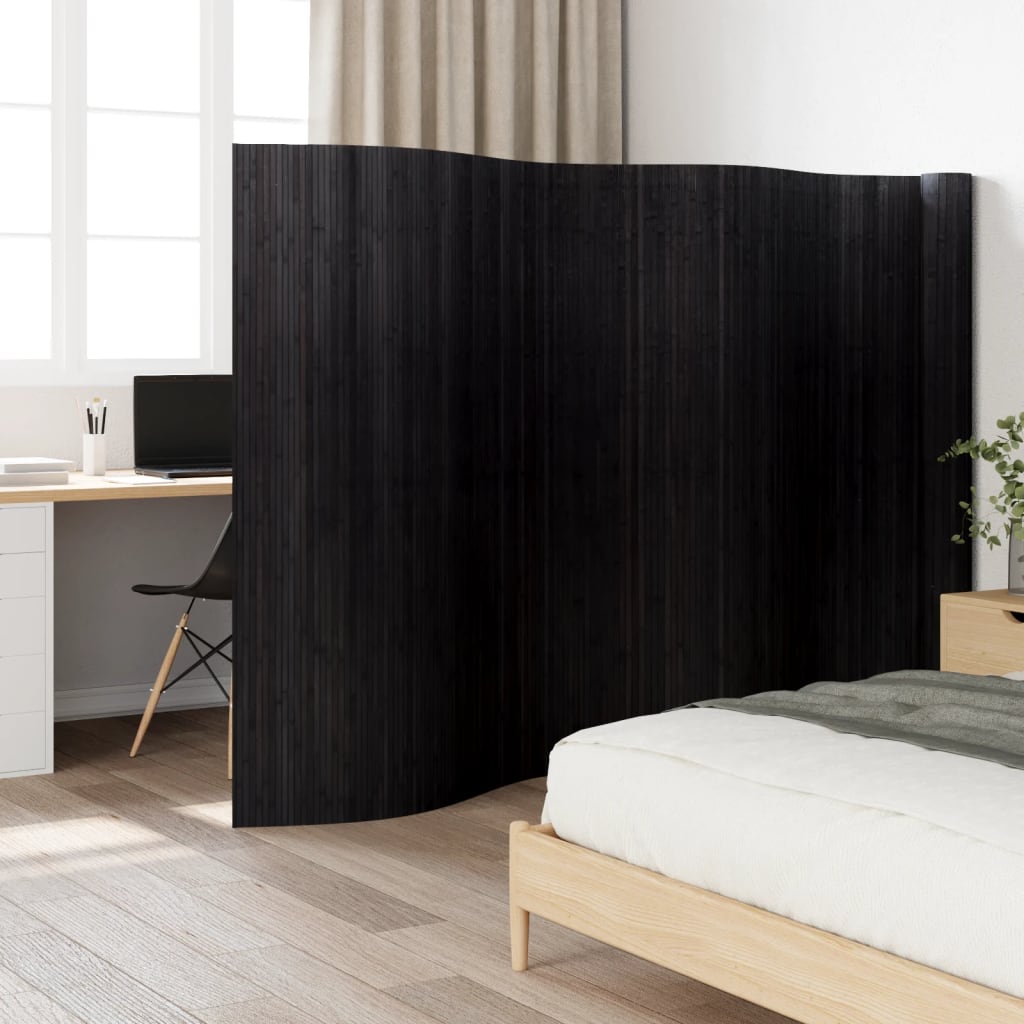 Black Room Divider 165x800 cm in Bamboo