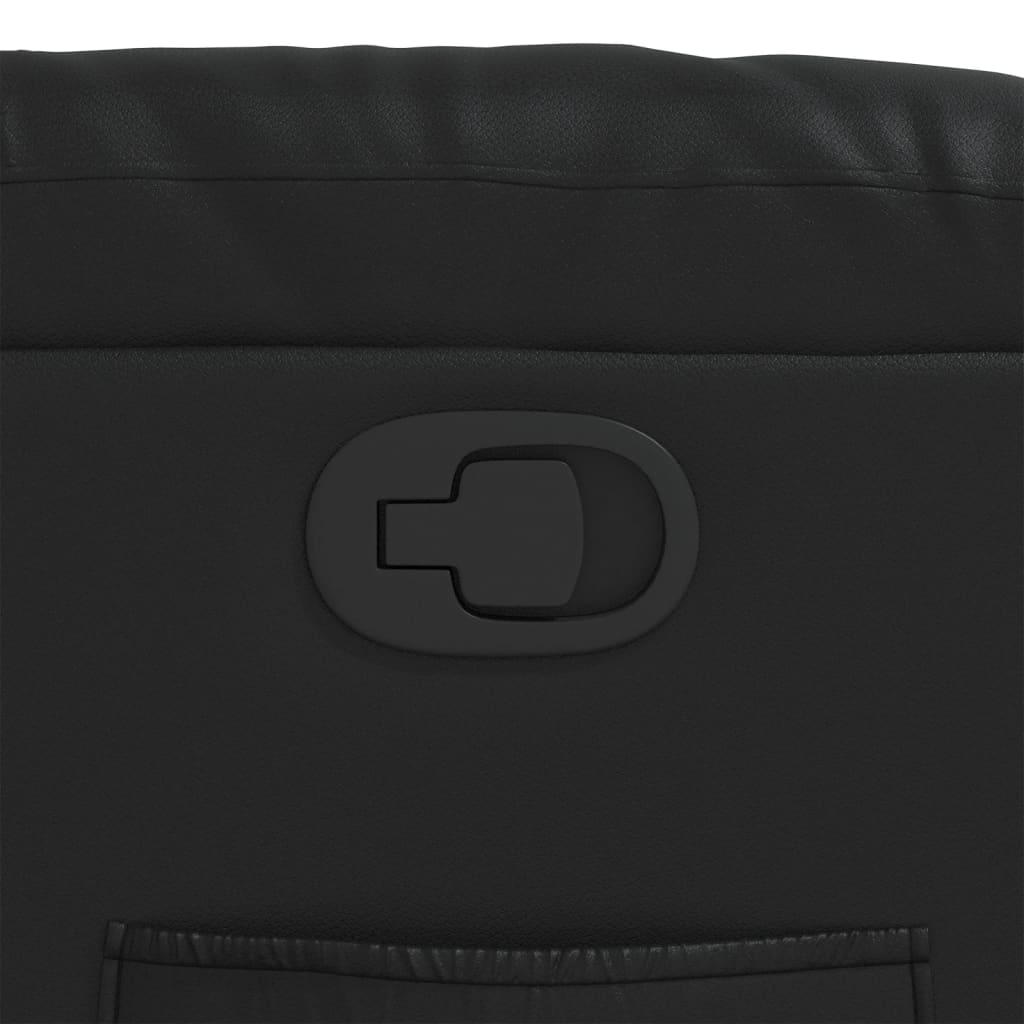 Poltrona Reclinabile Nera in Similpelle - homemem39