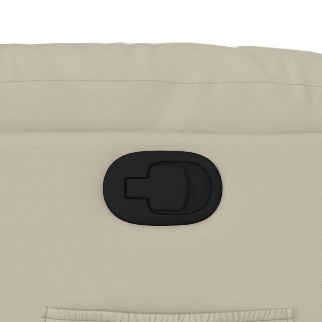 Poltrona Reclinabile Crema in Similpelle - homemem39