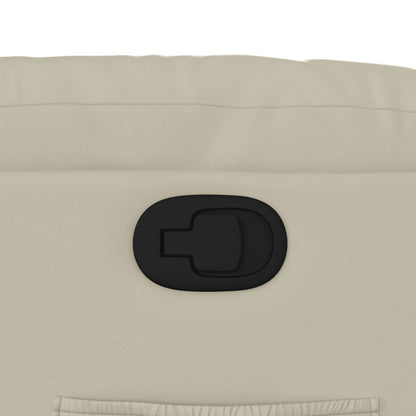 Poltrona Reclinabile Crema in Similpelle - homemem39