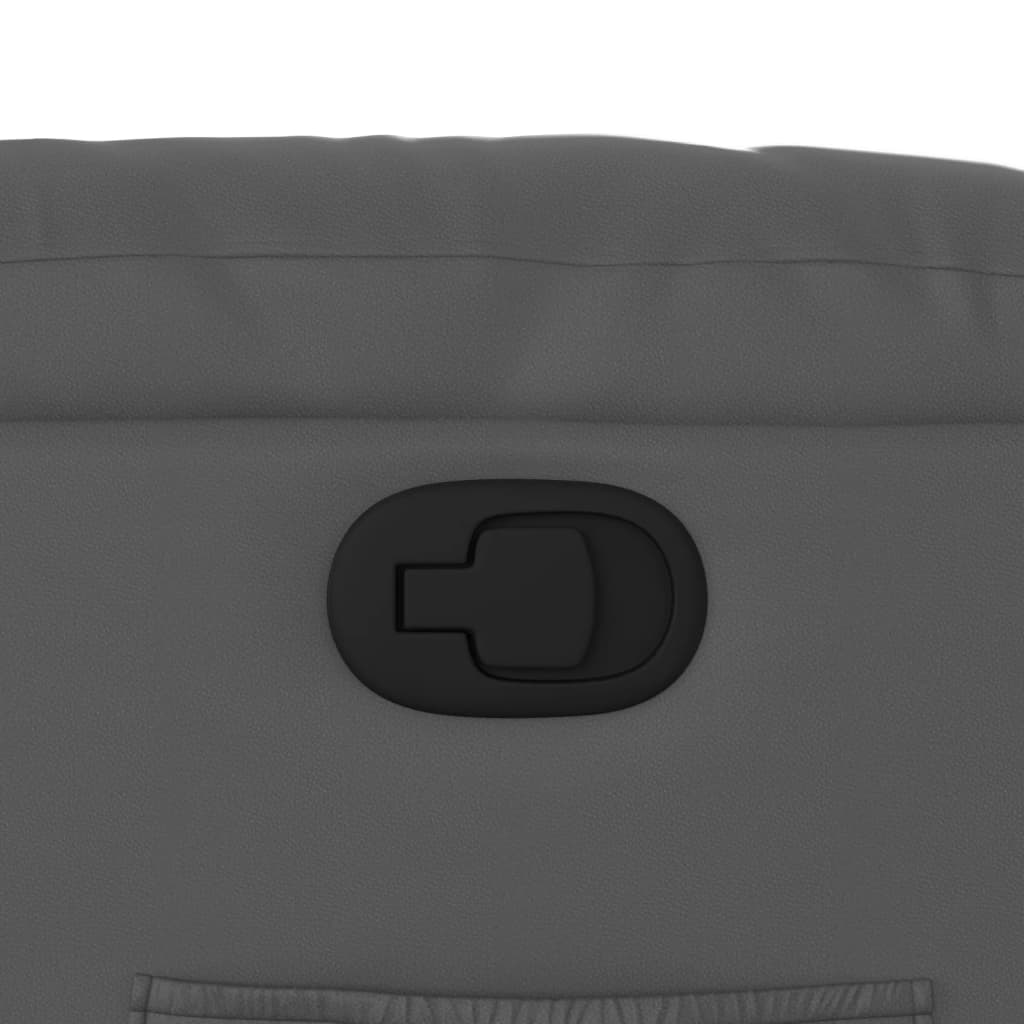 Poltrona Reclinabile Grigia in Similpelle - homemem39