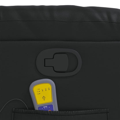 Poltrona Massaggiante Reclinabile Nera in Similpelle - homemem39