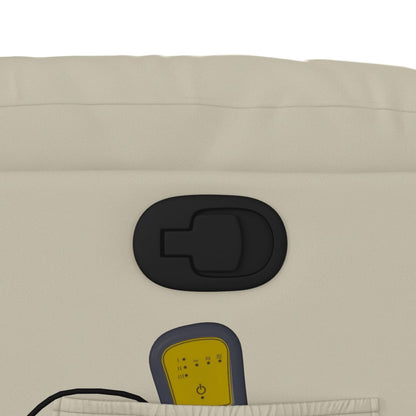 Poltrona da Massaggiante Reclinabile Crema Similpelle - homemem39