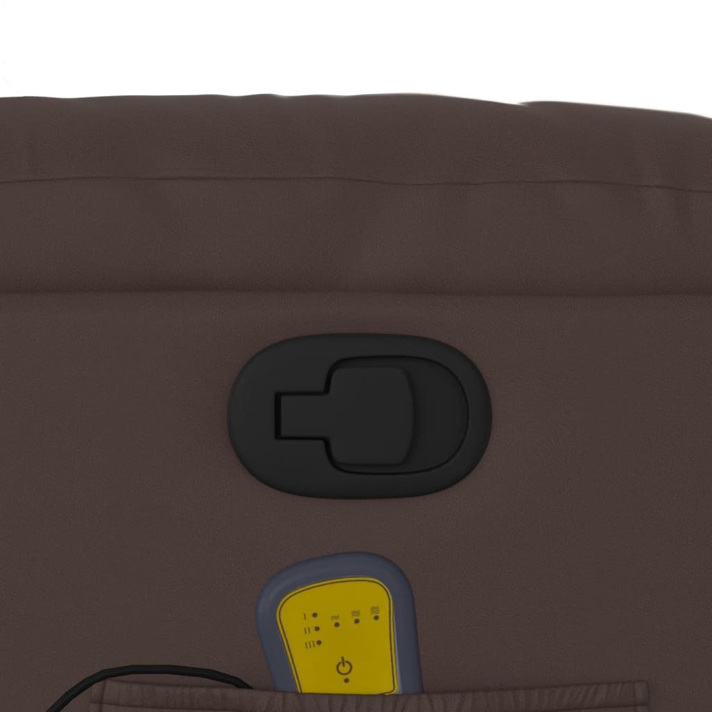 Poltrona Massaggiante Reclinabile marrone in Similpelle - homemem39