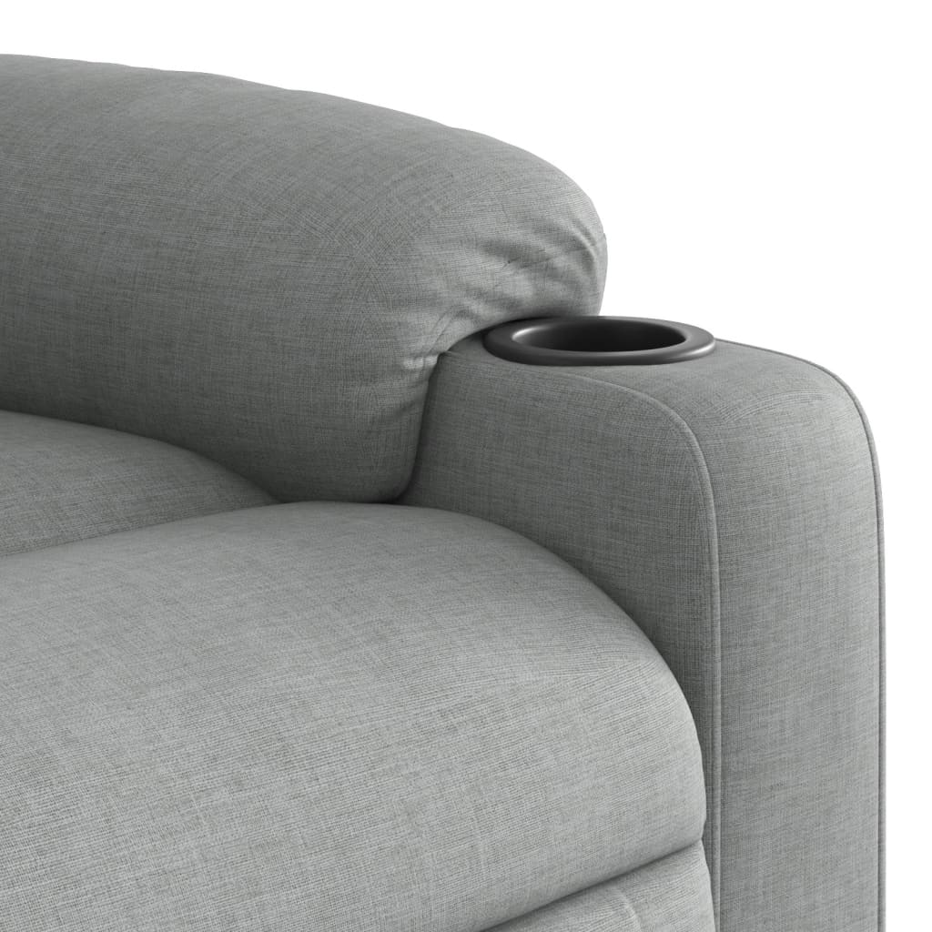 Poltrona Reclinabile in Tessuto Grigio Chiaro | homemem39