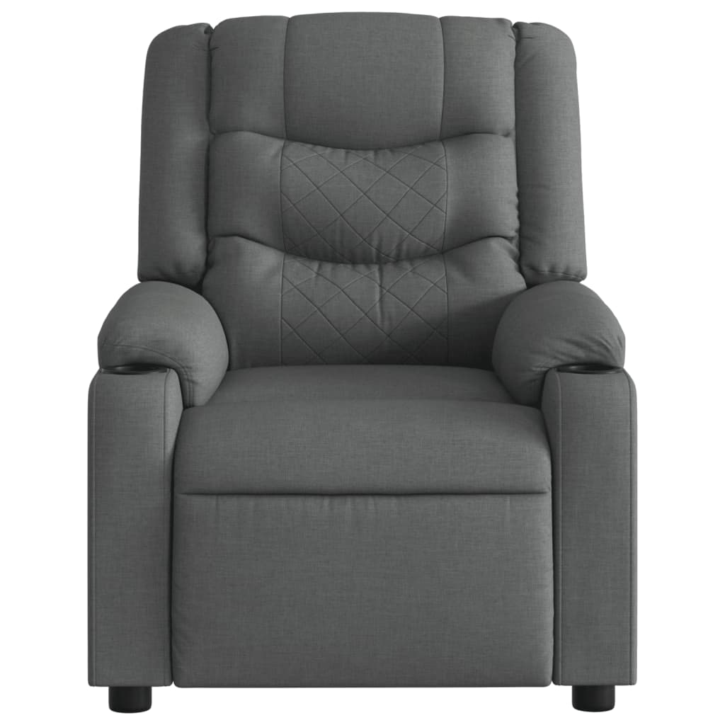 Poltrona Reclinabile in Tessuto Grigio Scuro | homemem39