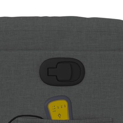 Poltrona Massaggiante Reclinabile Grigio Scuro in Tessuto - homemem39