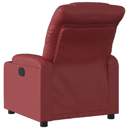 Poltrona Reclinabile Rosso Vino in Similpelle | homemem39