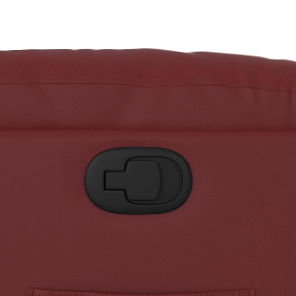 Poltrona Reclinabile Rosso Vino in Similpelle | homemem39