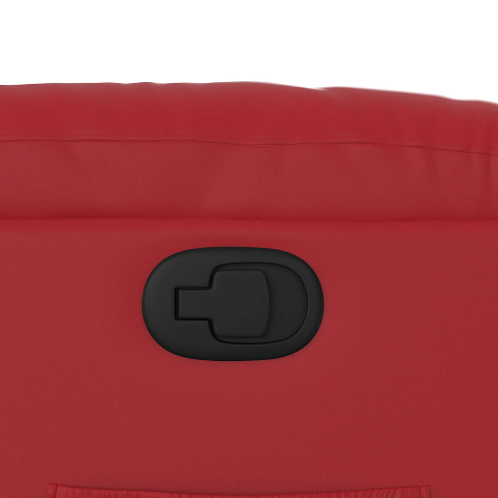 Poltrona Reclinabile Rossa in Similpelle