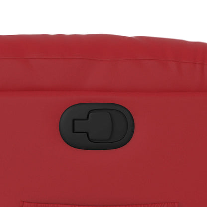 Poltrona Reclinabile Rossa in Similpelle