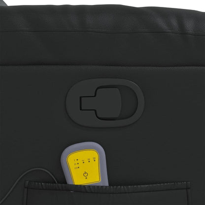 Poltrona Massaggiante Reclinabile Nera in Similpelle - homemem39