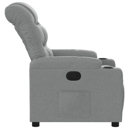 Poltrona Reclinabile in Tessuto Grigio Chiaro | homemem39