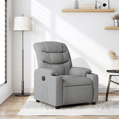 Poltrona Reclinabile in Tessuto Grigio Chiaro | homemem39