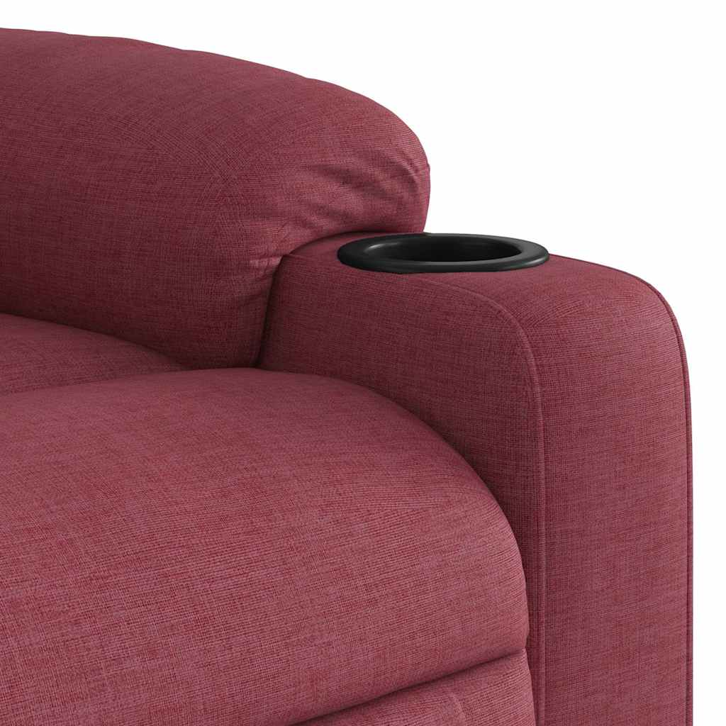 Poltrona Reclinabile in Tessuto Rosso Vino | homemem39