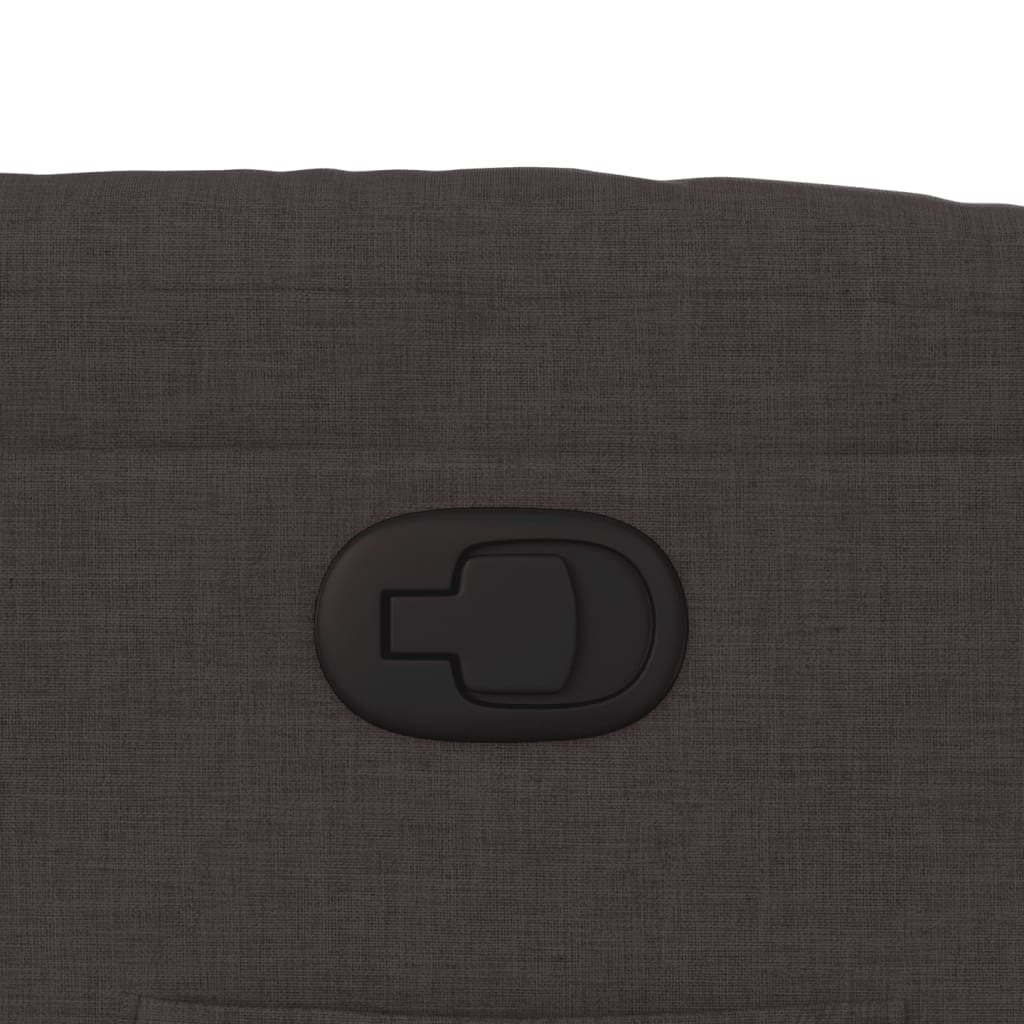 Poltrona Reclinabile Marrone Scuro in Tessuto - homemem39